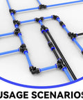 30 Pack 8mm Tube OD Straight Push To Connect Pneumatic Quick Connect Fittings Set With Union And Coupler Air Line Hose Fittings For Workshop Auto Shop Use in blue air line setup