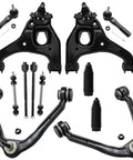RWD Front End Suspension Kit For 1999 2006 Chevy Silverado 1500 GMC Sierra 1500 Featuring 4 Upper Lower Control Arms Ball Joints 2 Sway Bars 4 Inner Outer Tie Rods 2 Boots Replacement