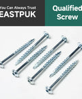 No 8 Pocket Hole Screws One And One Quarter Inch Pack Of 100 Self Tapping Square Drive Wood Screws with zinc plating shown