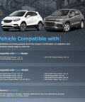 Compatibility chart for Mass Air Flow Sensor MAF Compatible With Chevy Cruze Sonic Trax 1.4L 1.8L 2.0L 2.4L Engines Buick Encore Verano 1.4L 2.0L Replacement Replaces MAS0321 0280218419 12671624 with vehicle images.