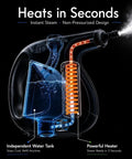 Inside view of Handheld Steam Cleaner Instant Heat Up 3 Seconds For Homes showing water tank and heating elements.