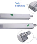 12V DC Linear Actuator 30 Inch Stroke With Mounting Brackets, 44 Lb Push Force, showing solid and slotted shaft ends