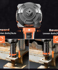 Cordless Impact Wrench 1500 Nm Beast Power With Brushless Motor detail showing forward and reverse directions for bolts