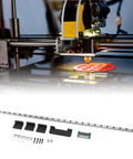High Performance 3D Printer Linear Rail Kit for X Axis With Smooth Low Friction Motion Upgrade Built For Speed And Quiet Operation Durable Linear Guide Rail For Neptune 3 Max And Neptune 4 Max Faster Speeds components in a kit includes rail and sliders shown with 3D printer setup in background