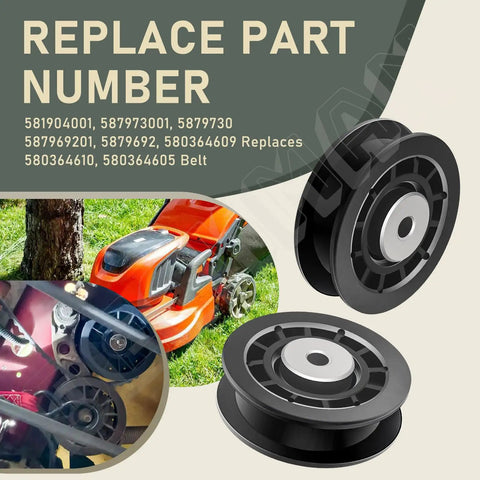 Heavy Duty Pulleys And Belt Kit For AWD Lawn Tractors, Includes 2 Pulleys And 1 Belt, Replaces 580364610 580364605