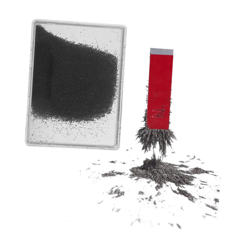 Hands On Magnetic Field Demonstration Kit With Iron Filings For Science Experiments And Classroom Education Perfect For Physics Labs STEM Learning And Magnetic Field Visualization For Students, showing filings attracted to a magnet