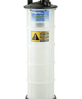Slick Manual Fluid Evacuator Pump For Muscle Cars And Street Rods With No Hassle Oil Drain and Brake Fluid Extractor in white polyethylene.