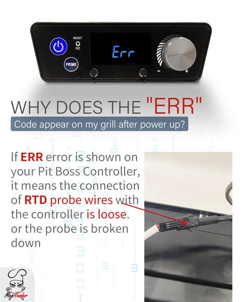 RTD Grill Internal Temperature Probe Replacement for Copperhead Series error message on Pit Boss controller display