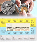 Assorted Watch Movement Screws Set With 10 Size Fixing Adapters For Quartz And Mechanical Watches Replacement Parts
