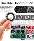 Multi Size O Ring Kit For Car AC Repairs 139 Piece Set With 85 Washers And 54 Rubber Gaskets in a plastic organizer box