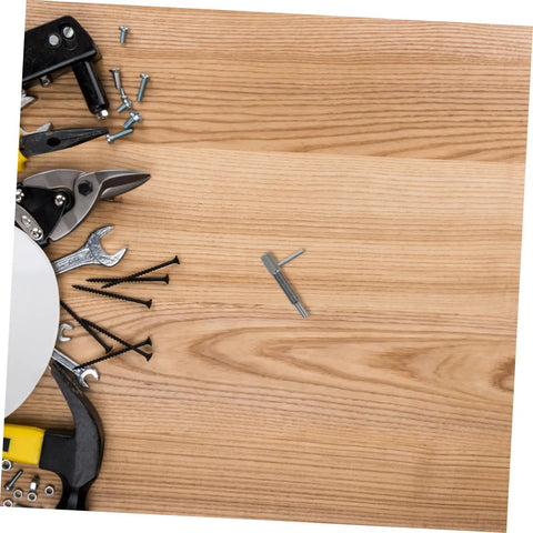 Heavy Duty Retractable Spring Plunger Pin With Comfortable Handle shown on wooden surface with various tools nearby.