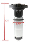 Heavy Duty Electric Fuel Pump Replacement For Ford F Series Super Duty F250 F350 F450 F550 2003 To 2007 And Chevy Express GMC Savana 2500 3500 2006 To 2016 6.0L V8 And 6.6L Diesel Engine Direct Fit Replaces SP114 12635785 3C3Z9C407AA, showing dimensions 6.38 inches high and 1.75 inches wide