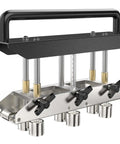 Heavy Duty Adjustable Rebar Bender With Three Station Edge Roller For 0 To 90 Degree Bends and Tough-As-Nails Aluminum Handle