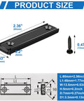 Heavy Duty Neodymium Bar Magnets With Screw Holes Six Pack 80 Lbs Capacity For Cabinets And Metal Shelves, Super Strong Magnetic Hold For DIY Projects, Long Lasting Powerful Cabinet Magnets. 60mm black bar magnet with screws