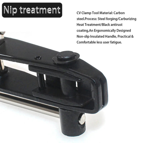 Universal 22-Piece CV Joint Boot Clamp Pliers Kit For Cars, ATVs, And UTVs, Includes Clamp Tool For Installing CV Boots, Fuel Filters, Water Pumps, Cooling System Hoses, And More Maintenance Essentials, black steel pliers close-up
