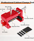 Heavy Duty Cabinet Clamps For Face Frame Cabinetry 4 Pack Red With Two Side Screws And Alignment Plate Fits Stiles 1.5 To 2 In