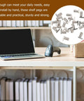 Silver Finish Cabinet Shelf Support Pegs 20 Pack For Cabinets, Bookcases, Closets, And Cupboards on a desk background