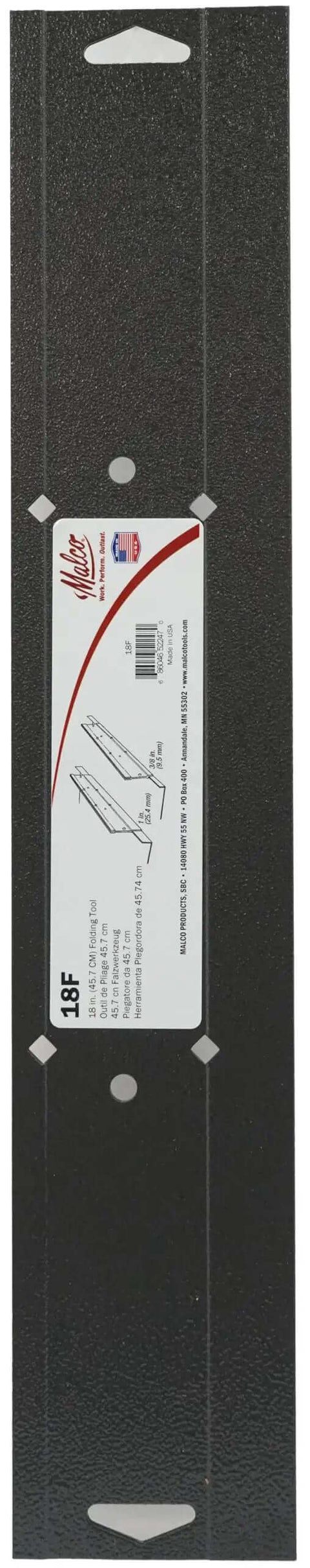 18 Inch Sheet Metal Folding Tool 18F Pro Grade For Precise Bends And Forms, Depth Options Silver Finish, front view
