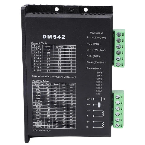 Heavy Duty Closed Loop Stepper Motor Kit Featuring Rugged Alloy Steel Construction And Silent Runner For Zero Skip Control On CNC Engraving And 3D Printing Shop Projects DM542 driver settings overview