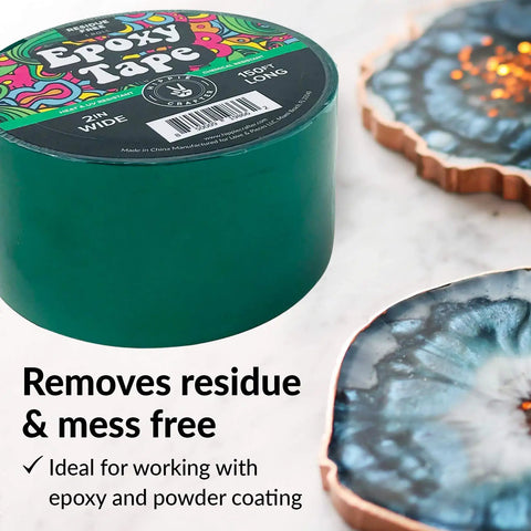 Green roll of Resin Tape For Epoxy Molding And Mold Release No Mess Easy Peel UV Resistant Thermal Adhesive Micro Pour Form
