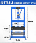 6 Ton Hydraulic Press Heavy Duty Shop Press with Adjustable Stand Bearing Press Kit and Stamping Plates for Garage Use