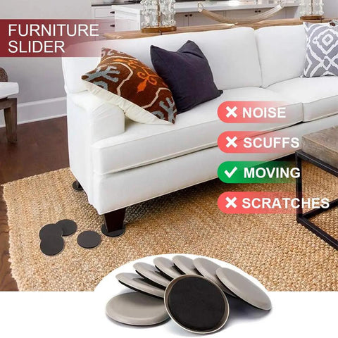 Furniture Sliders For Carpet 20 Pack Heavy Duty Moving Pads For Smooth Glide On Carpet Protect Rugs And Floors Reusable Sliders For Large Furniture And Rug Protection