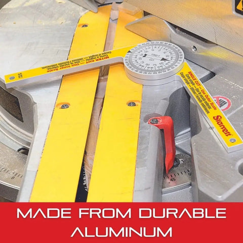 ProSite Miter Protractor Angle Finder With Two Laser Engraved Scales on miter saw for precise angle measurement