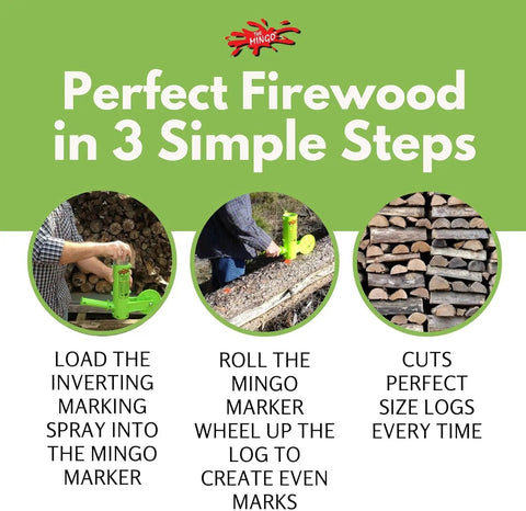 No Sweat Firewood Measuring Wheel For Chainsaw Cutting Easy Sizing And Quick Splitting Prep Perfect For Backyard Logging Make Your Chopping Routine A Breeze Crafted In USA With Patented Build Quality