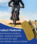 Front And Rear Dirt E Bike Brake Pads For Surron Light Bee X Talaria Sting MX3 MX4 XXX Segway X260 X160 close-up view