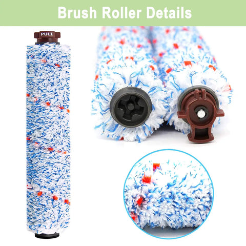 8 Pack Replacement Parts For CrossWave Vacuum Cleaner 1785 2306 3888A Easy Swaps Includes 4 Pack Multi Surface Brush Roll