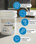 Heavy Duty Concrete Sealer Five Gallon Ready Mix Invisible Shield Slick Natural Finish Tough As Nails Deep Penetration Water And Salt Defender For Driveways Patios And Garages Real Deal Hydrophobic Barrier in a white bucket.