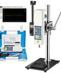 Beefy Digital Force Gauge With Lever Operated Test Stand, 70mm Stroke, Adjustable Mounting Plate From 3.9 To 12.6 Inches And Gauge Bottom Height From 1.5 To 10.2 Inches, HPB Precision Testing Tool For Serious Accuracy. digital force gauge with lever stand, steel base and software display