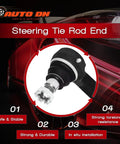 Steering Tie Rod End Drag Link Replacement For Mercury Series 19A 1941, 29A 1942, And 99A 1939 Auto Car Parts 1 Pc Heavy Duty Direct Fit Tie Rod End For Classic Mercury Restorations And Hot Rod Projects, black metal steering part shown