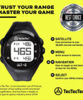 ULT-G Golf GPS Watch With Front Center Back Distances Hazards 38 Thousand Plus Courses Preloaded No App Needed On Course.