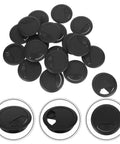 Super Sleek 20-Piece Cable Pass Through Grommet Kit black plastic desk hole covers for cable organization
