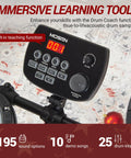 Control module of Electric Drum Set With Quiet Mesh Pads Cymbals Sticks Headphones USB MIDI Kick Pedal Over 195 Dope Sounds And 25 Drum Kits For Beginners And Home Studios Practice At Home