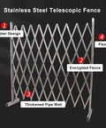 Heavy Duty Mobile Folding Security Gate Smooth Rolling Stainless Steel Access Control Barrier For Garages Warehouses And Job Sites Pop Up Crowd Control Fence Built Like A Tank Legit Pro Grade Protection 100 X 120 Cm with flexible design