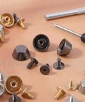 Straight Up Game Changer Bottom Guards Include 24 Assorted Handbag Feet With Screws And Simple Tools for quick bag fixes.