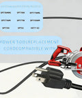 Heavy Duty Circular Saw Power Cord Replacement Part 95104L compatible with Skil Worm Drive Saws, 8.2ft, solid copper.