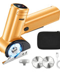 Cordless Electric Scissors With Smart Battery Display And LED Work Light, Rechargeable Box Cutter For Cardboard, 5 Speed Settings For Precise Cuts, Portable No Cord Power Tool For Packaging And Crafts with case and USB cable