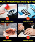 Tiny But Mighty Mini Electric Screwdriver Kit 69 In 1 Cordless Precision Tool repairing cameras, phones, glasses, and watches