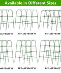 Different sizes of U Shape Garden Trellis For Raised Beds And Climbing Plants, Rustproof Metal Arch With Stainless Steel Core.