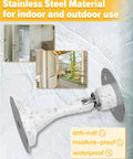 Heavy Duty Magnetic Door Stop Set 2 Pack with stainless steel waterproof design for indoor and outdoor use, white finish