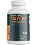 Calcium 1200mg Plus Vitamin D3 1000 IU High Potency Mega Formula Non GMO 200 Tablets For Bone Health And Daily Wellness Support