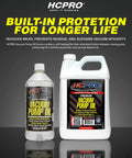 Heavy Duty Synthetic Vacuum Pump Oil Built For Hvac Crews Demanding Zero Mist features two bottles on a sleek background.