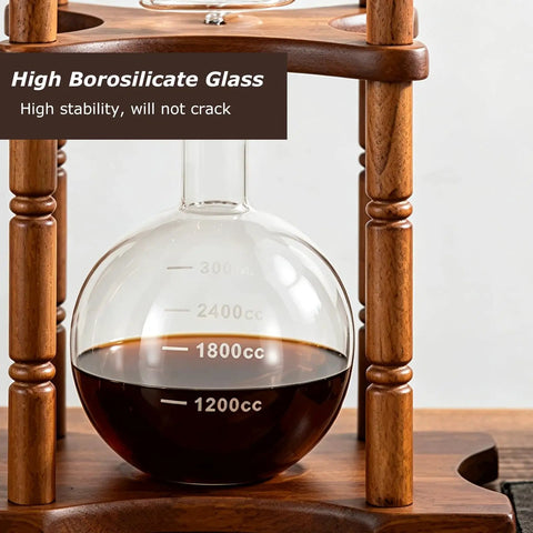 Portable 3000Ml Cold Brew Coffee Maker With Adjustable Stainless Steel Valve For Smooth Low Acid Iced Coffee featuring high borosilicate glass.