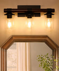 Matte Black Vanity Light Over Mirror Dimmable With 5CCT Adjustable Color Temperature Up And Down Lighting Modern 3 Light Fixture