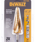 Impact Ready Titanium Nitride Step Drill Bit 3/16 To 7/8 Inch With 2 Flute Spiral Split Point for Fast Start packaging