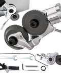 Upgraded Electric Drill Plate Cutter Metal Nibbler Attachment with steel rollers and tools for DIY sheet metal cutting.