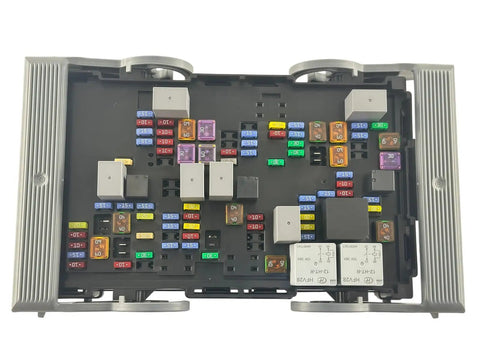Real Deal Engine Fuse Box Assembly 19210438 for 2007 2009 Chevy Silverado and GMC Sierra, top view of power distribution block